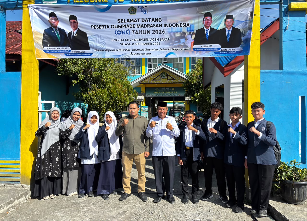 Tiga Santri MTs Ruhul Qur’ani Lolos ke OMI Tingkat Provinsi Aceh