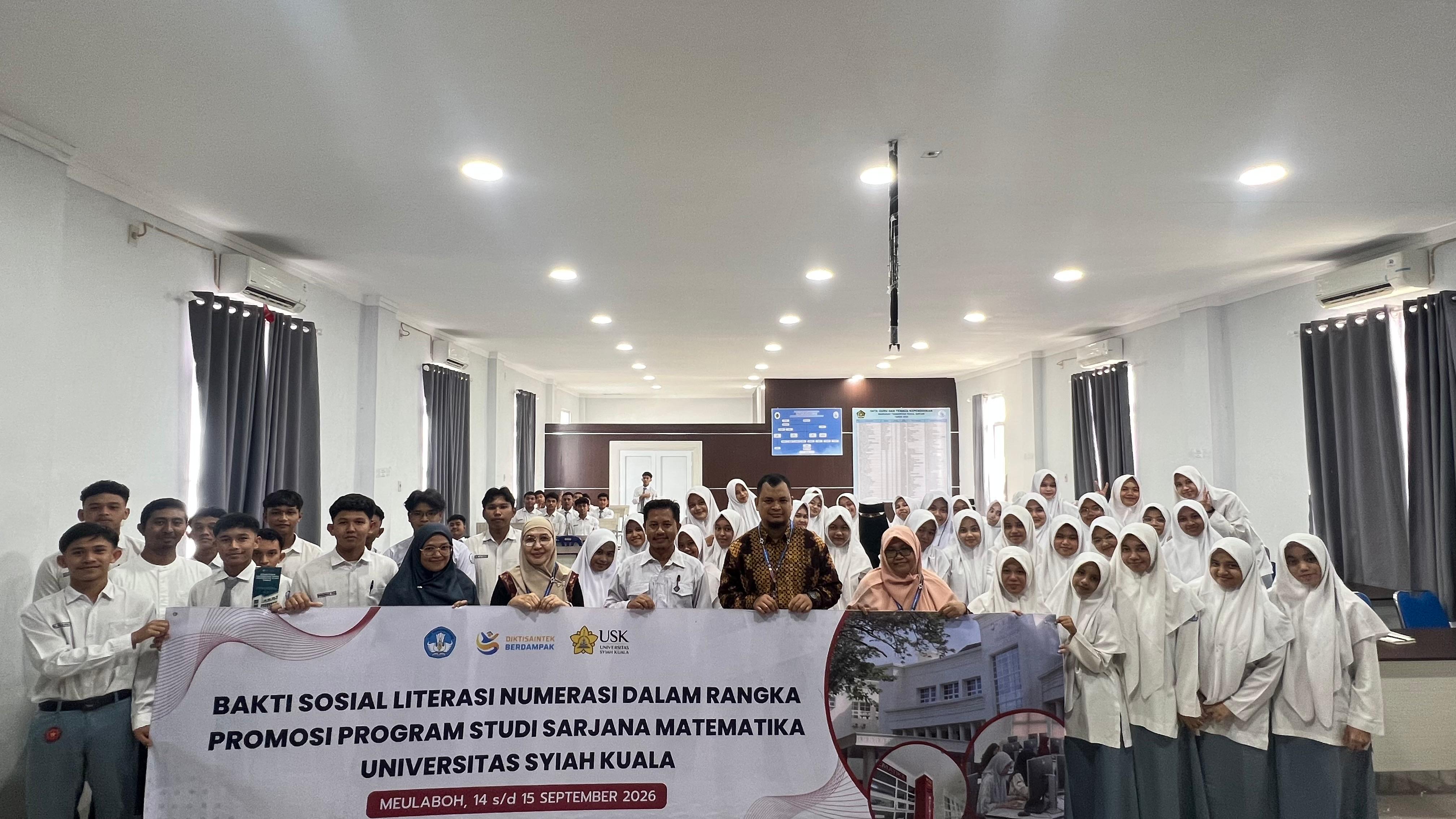 Tingkatkan Literasi Numerasi Siswa, Fakultas MIPA Jurusan Matematika Universitas Syiah Kuala Gelar Sosialisasi di MA Ruhul Qur’ani.
